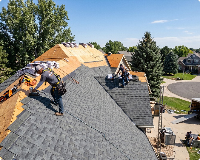 HomeBuild roofing contractor team answering questions about roof replacement cost