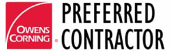 Owens Corning Certified Roofing Contractor award - HomeBuild Roofing