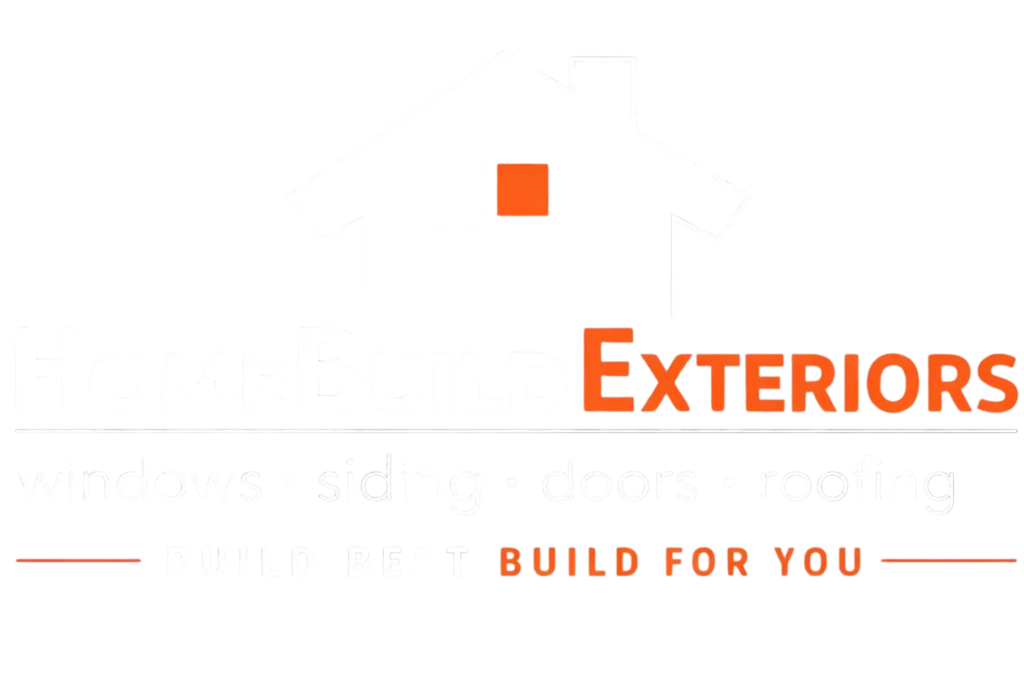 White logo homebuild exteriors
