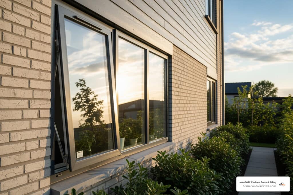 Energy efficient awning windows