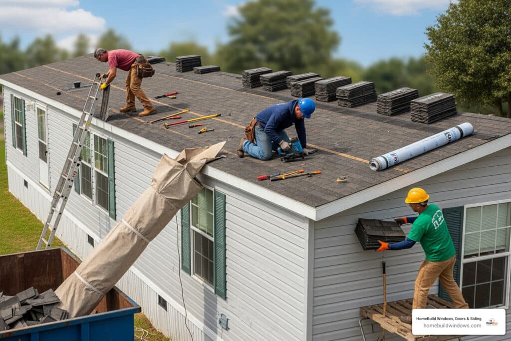 manufactured home roof replacement