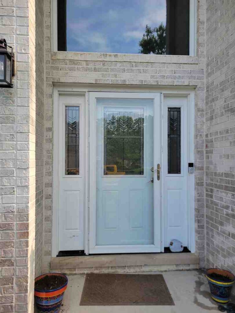 front door and sidelights