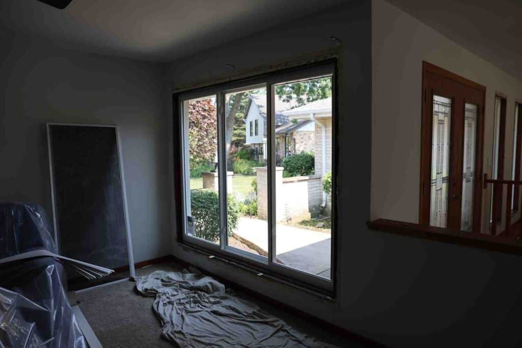 replace patio door with window