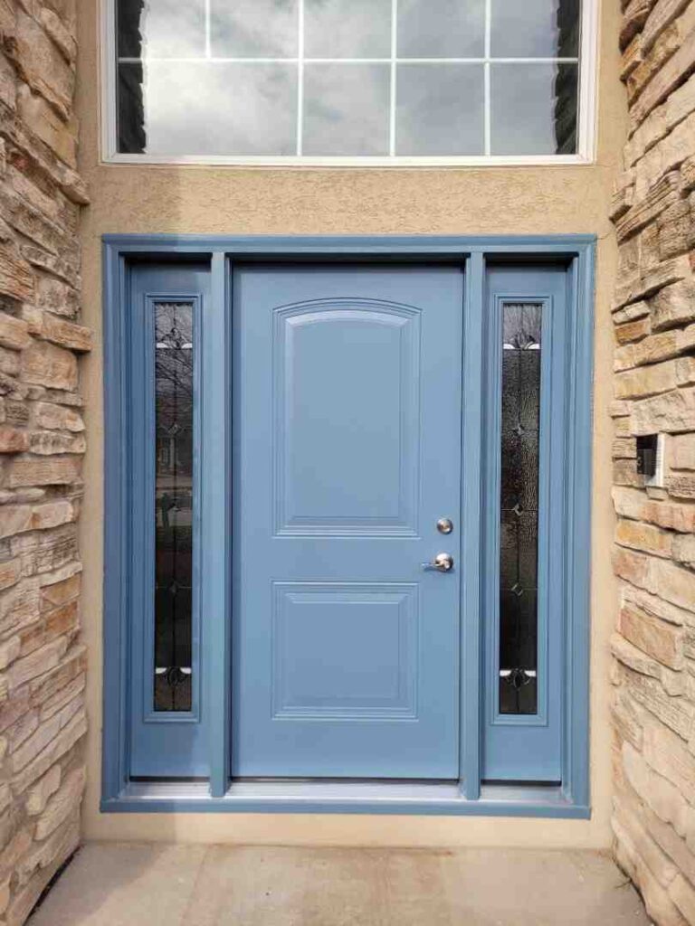 new front door with matching side panels curb appeal