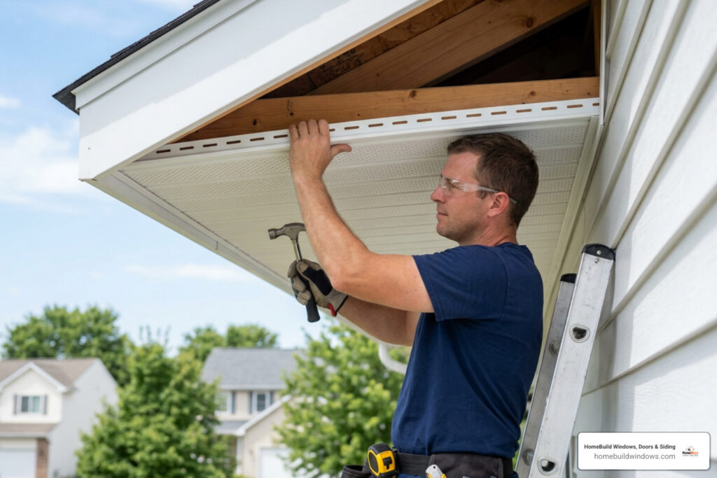 vinyl soffit installation