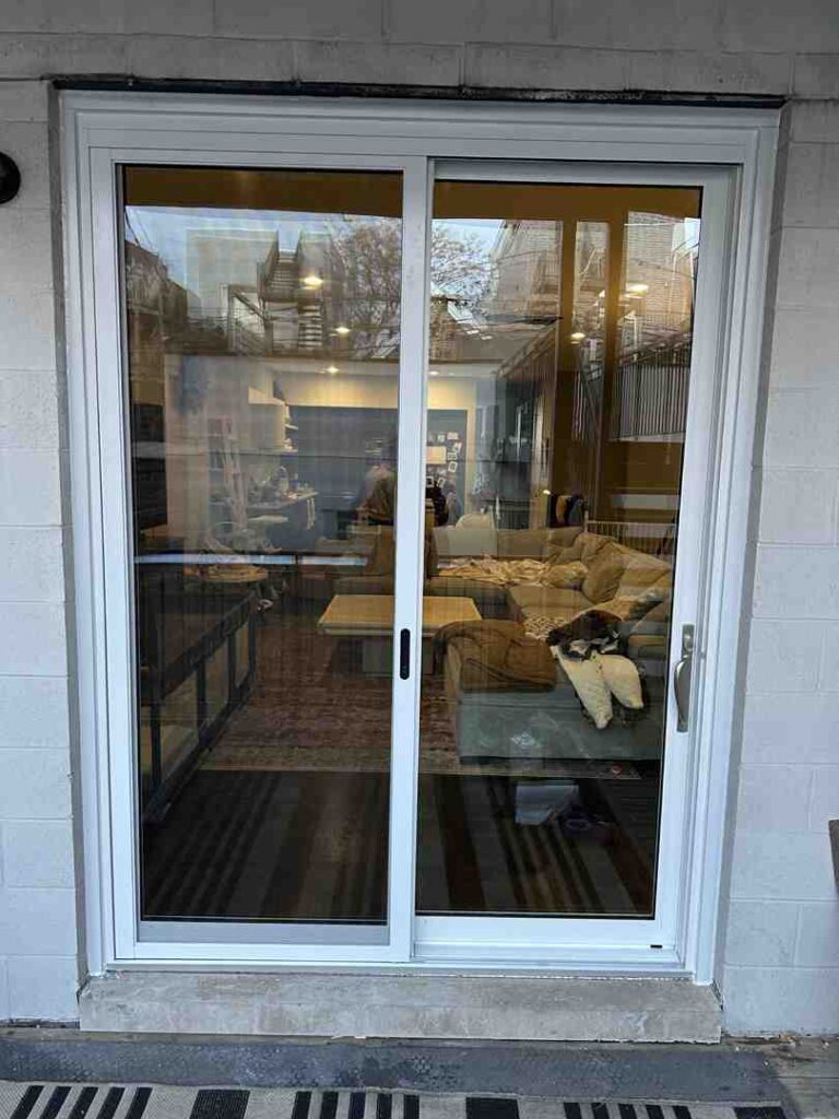 patio door handle installation