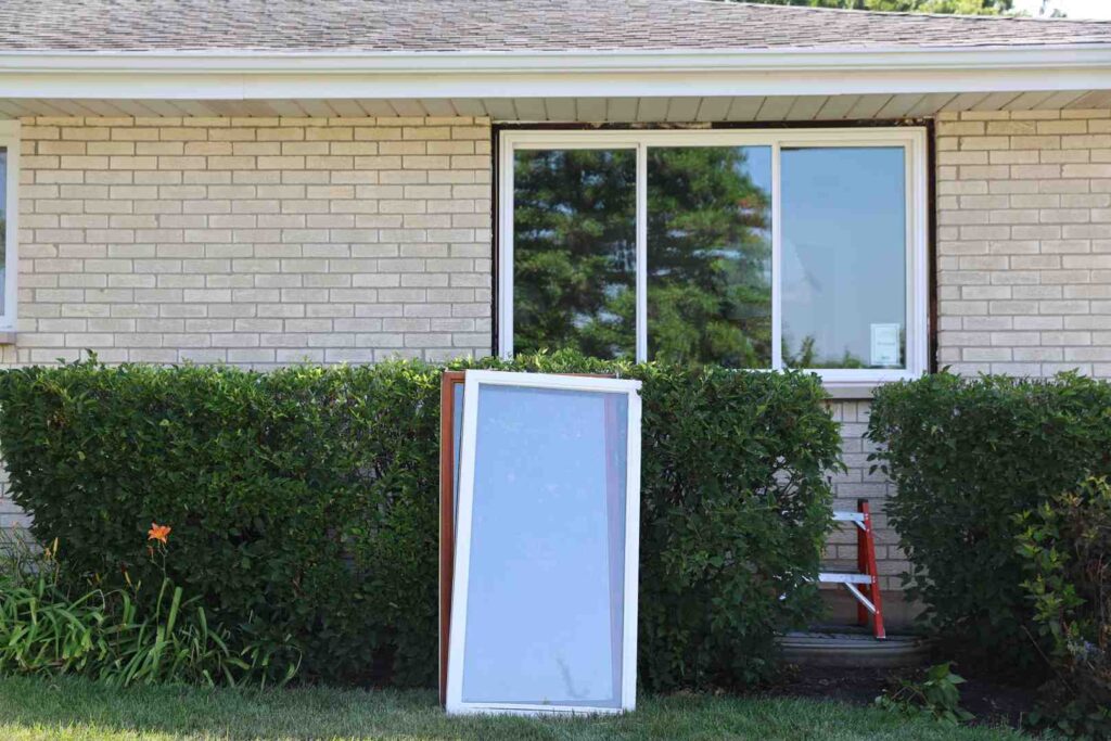 replacement window with vinyl siding
