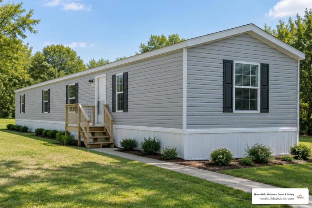 A newly sided home