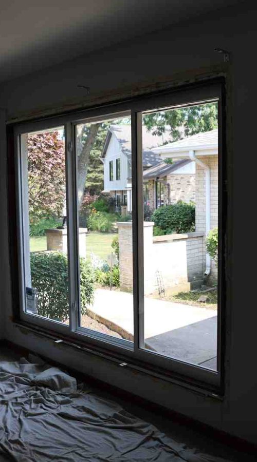 sliding patio door without nailing flange